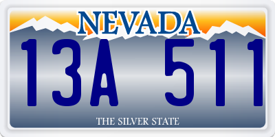 NV license plate 13A511