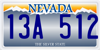 NV license plate 13A512