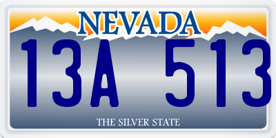 NV license plate 13A513