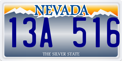 NV license plate 13A516