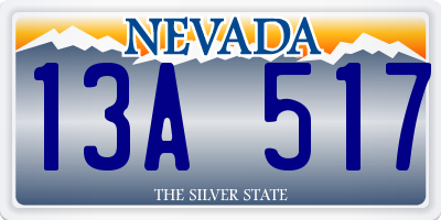 NV license plate 13A517