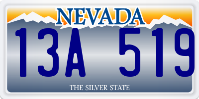 NV license plate 13A519
