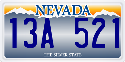 NV license plate 13A521