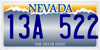 NV license plate 13A522