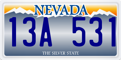 NV license plate 13A531