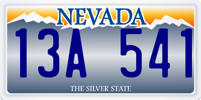 NV license plate 13A541