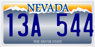 NV license plate 13A544