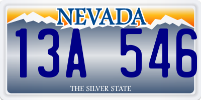 NV license plate 13A546