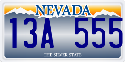 NV license plate 13A555