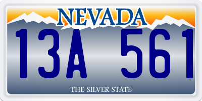 NV license plate 13A561