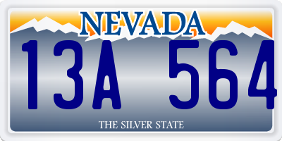NV license plate 13A564