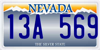 NV license plate 13A569