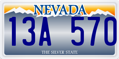NV license plate 13A570