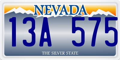 NV license plate 13A575