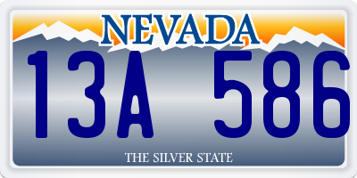 NV license plate 13A586