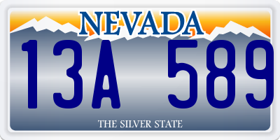 NV license plate 13A589