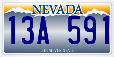 NV license plate 13A591
