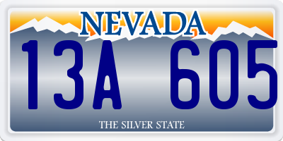 NV license plate 13A605
