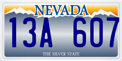 NV license plate 13A607