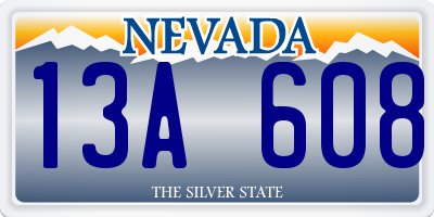 NV license plate 13A608