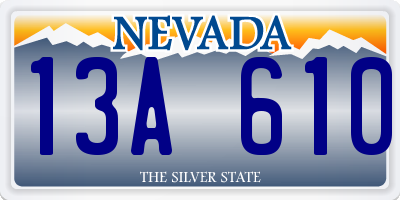 NV license plate 13A610
