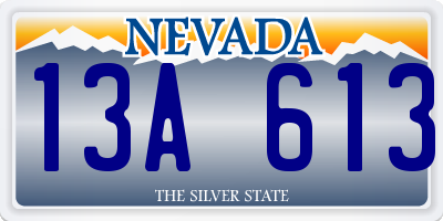 NV license plate 13A613
