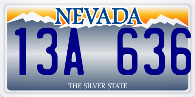 NV license plate 13A636