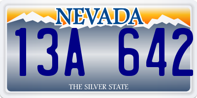 NV license plate 13A642
