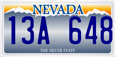 NV license plate 13A648