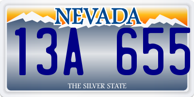 NV license plate 13A655
