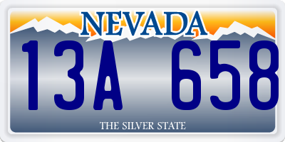 NV license plate 13A658