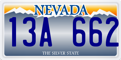 NV license plate 13A662