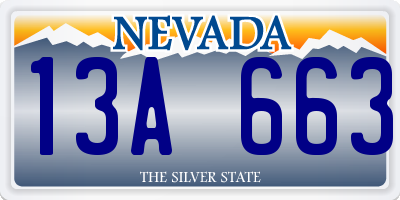 NV license plate 13A663