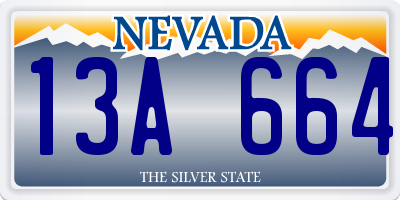 NV license plate 13A664