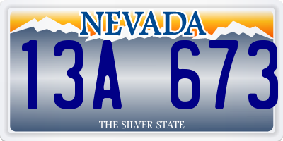 NV license plate 13A673