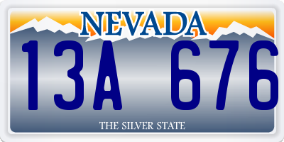 NV license plate 13A676