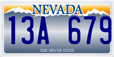 NV license plate 13A679