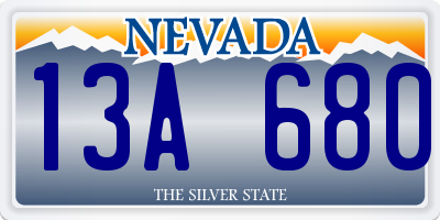 NV license plate 13A680