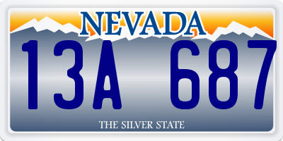 NV license plate 13A687
