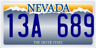 NV license plate 13A689