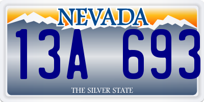 NV license plate 13A693