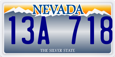 NV license plate 13A718