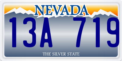 NV license plate 13A719