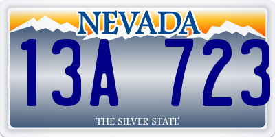 NV license plate 13A723