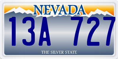 NV license plate 13A727