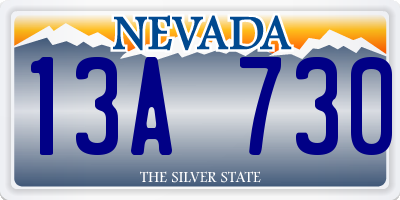 NV license plate 13A730
