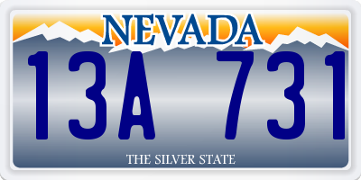 NV license plate 13A731