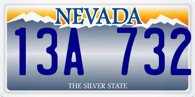 NV license plate 13A732