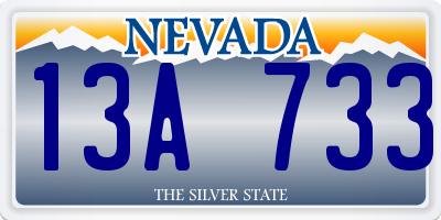 NV license plate 13A733