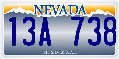 NV license plate 13A738